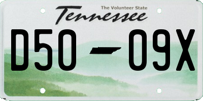 TN license plate D5009X