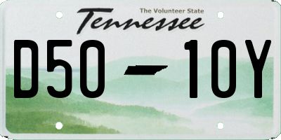 TN license plate D5010Y