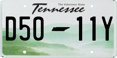 TN license plate D5011Y