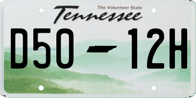 TN license plate D5012H