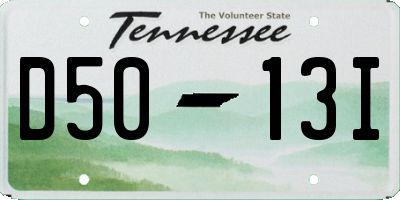 TN license plate D5013I