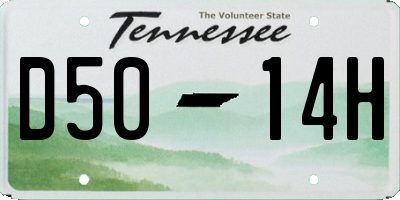 TN license plate D5014H