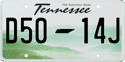 TN license plate D5014J