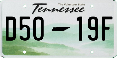 TN license plate D5019F