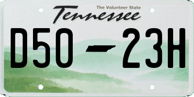 TN license plate D5023H