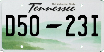 TN license plate D5023I