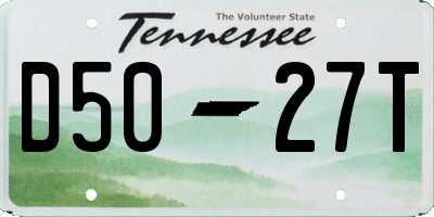 TN license plate D5027T