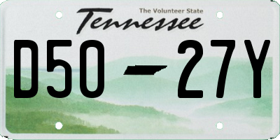 TN license plate D5027Y