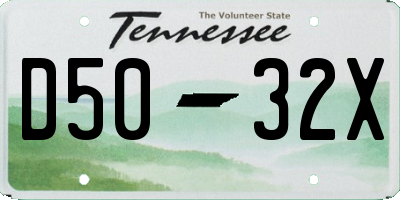 TN license plate D5032X