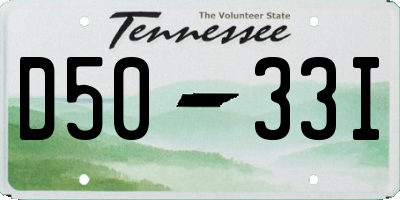 TN license plate D5033I