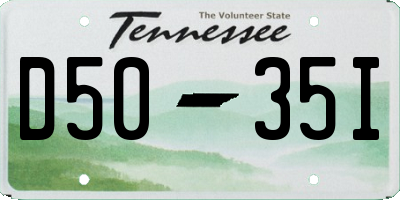 TN license plate D5035I