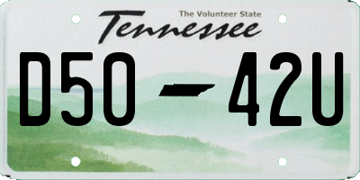 TN license plate D5042U