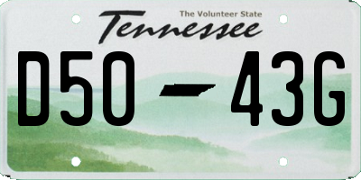 TN license plate D5043G