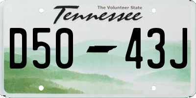 TN license plate D5043J
