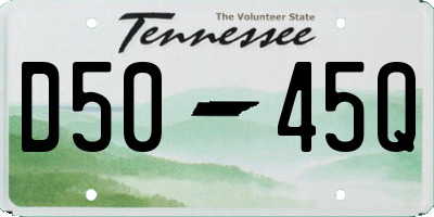 TN license plate D5045Q