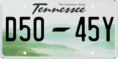 TN license plate D5045Y