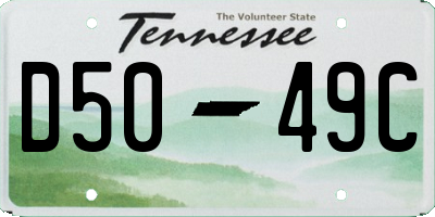 TN license plate D5049C