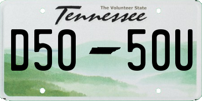 TN license plate D5050U