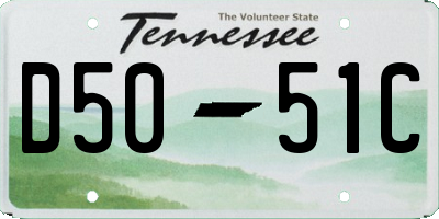 TN license plate D5051C