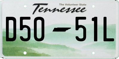 TN license plate D5051L