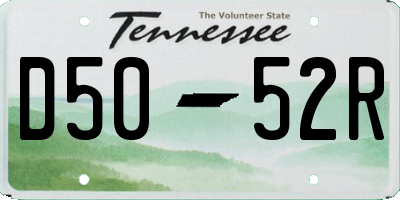 TN license plate D5052R