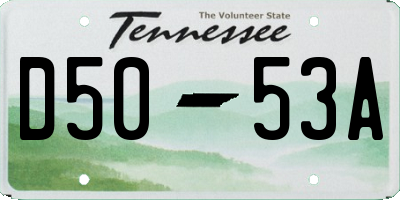 TN license plate D5053A