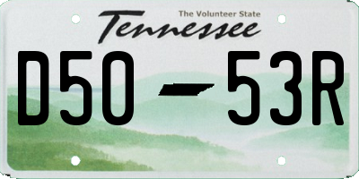 TN license plate D5053R