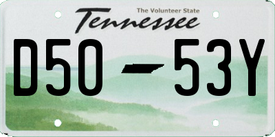 TN license plate D5053Y