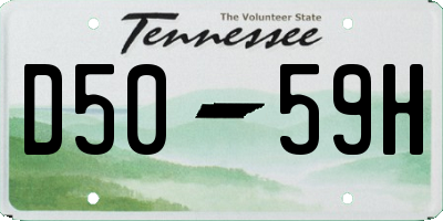 TN license plate D5059H