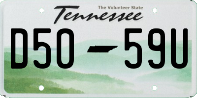 TN license plate D5059U