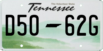 TN license plate D5062G