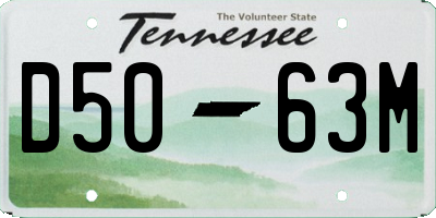 TN license plate D5063M