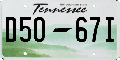 TN license plate D5067I