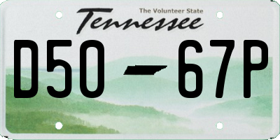 TN license plate D5067P