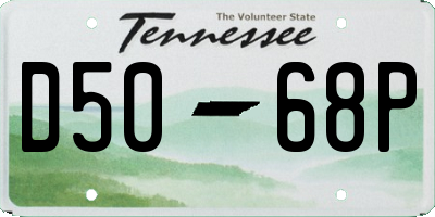 TN license plate D5068P