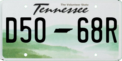 TN license plate D5068R