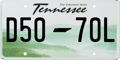 TN license plate D5070L