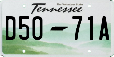 TN license plate D5071A