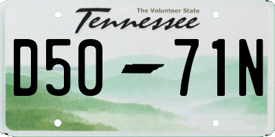 TN license plate D5071N