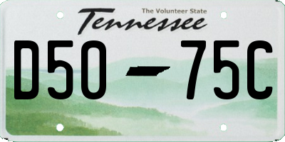 TN license plate D5075C