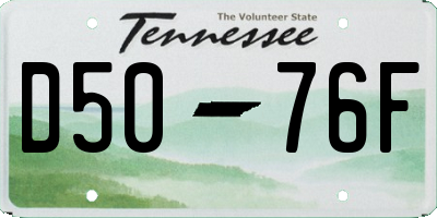 TN license plate D5076F
