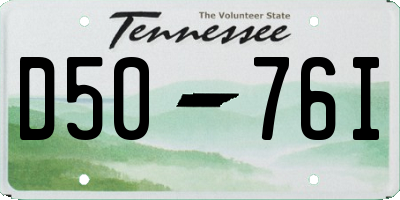 TN license plate D5076I