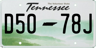 TN license plate D5078J