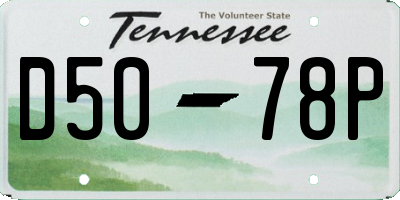 TN license plate D5078P