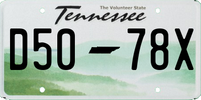 TN license plate D5078X