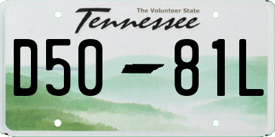 TN license plate D5081L