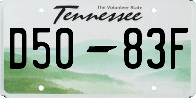 TN license plate D5083F