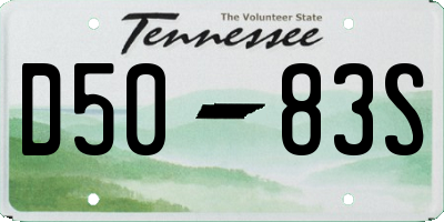 TN license plate D5083S