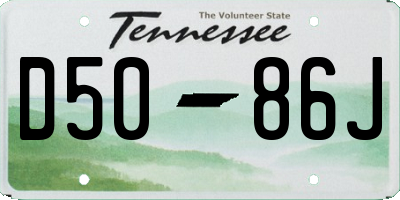 TN license plate D5086J
