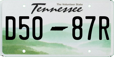 TN license plate D5087R